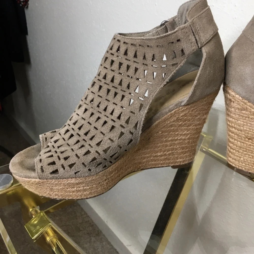 Marc Fisher Helina Platform Espadrille Wedge Sandals 8